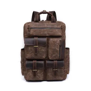 2018 Fashion Genuine Leather Backpack Vintage Crazy Horse Travel Backpack Women Men Bolsa Mochila