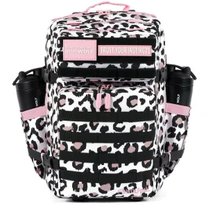 45L Backpack Leopard Pink Zip