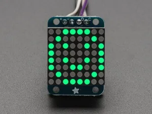 Adafruit Mini 0.8" 8x8 LED Matrix w/I2C Backpack - Pure Green