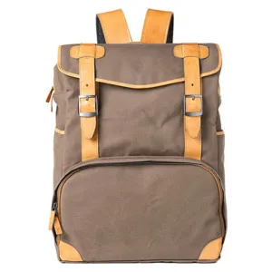 Barber Shop "Mop Top" Camera Backpack (Canvas & Leather, Sand)