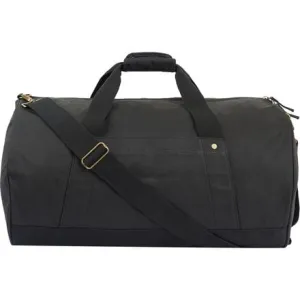 Explorer Wax Barbour Sports Bag, Black