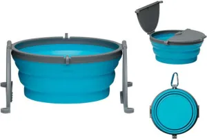 Loving Pets Bella Roma Travel Dog Bowl - Blue