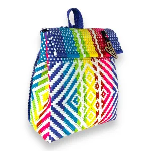 Maria Victoria | Tropical BK | Upcycled, Handwoven, Multicolor Backpack